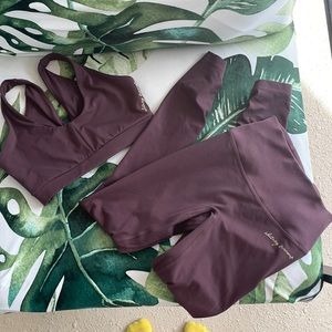 Gymshark Whitney Simmons chocolate brown set XS